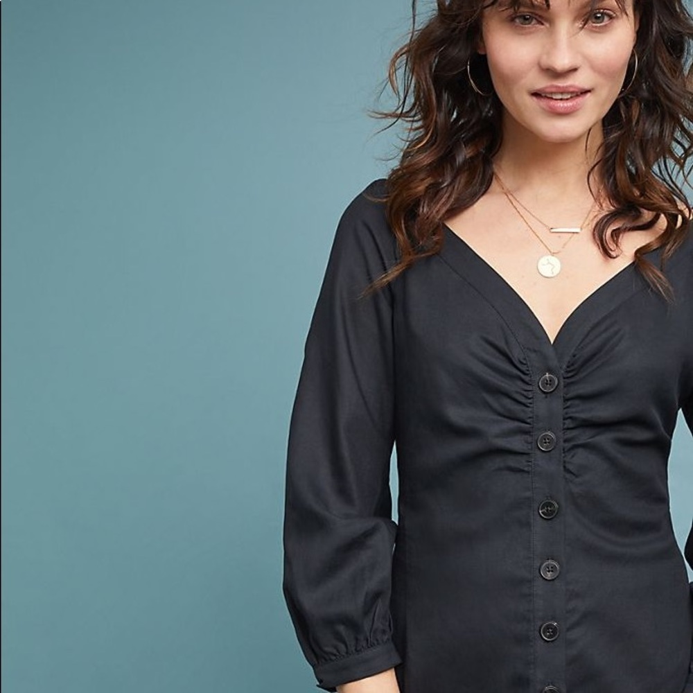 Anthropologie Maeve Morrill button down blouse